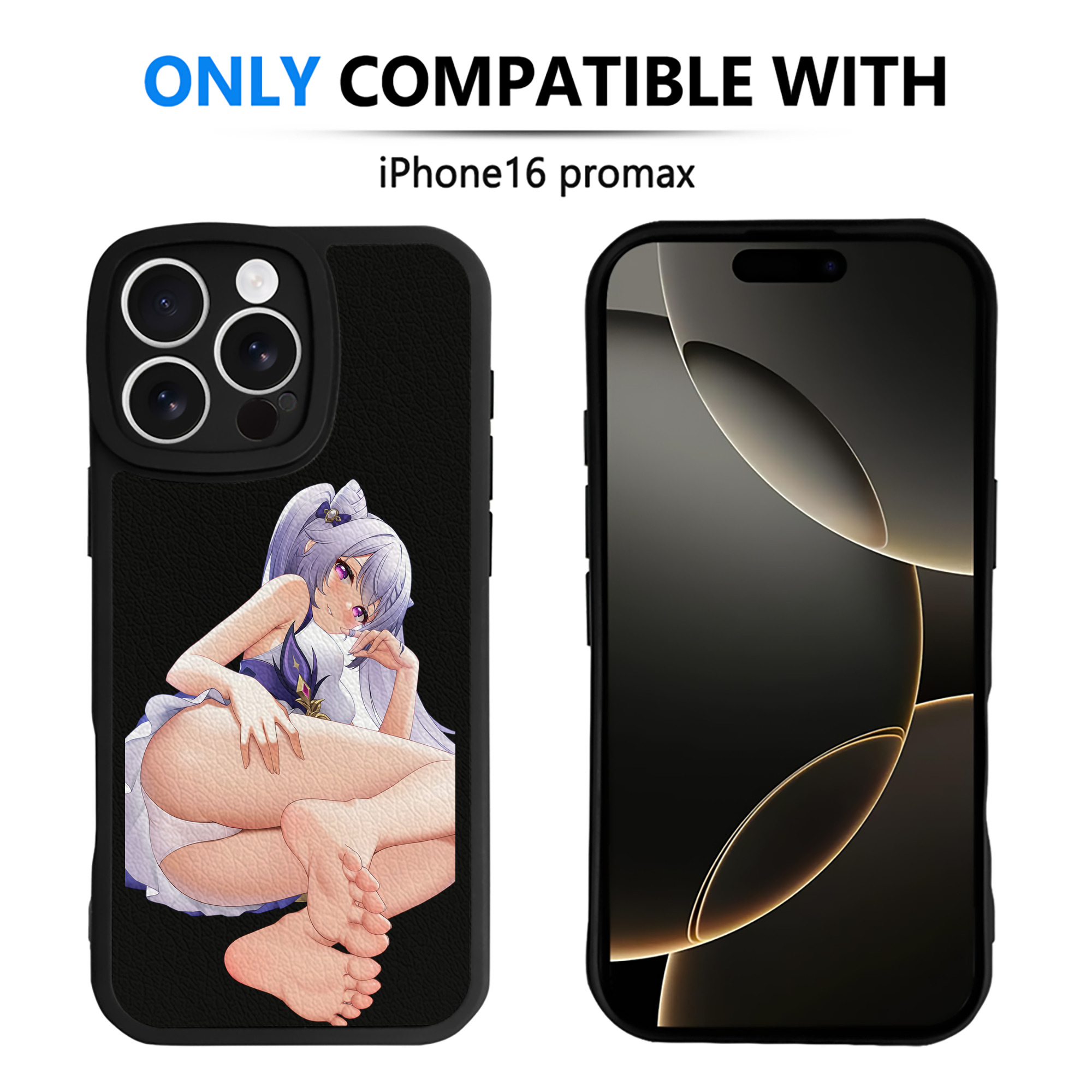 げんし神 刻晴 こくせい genshin Kokusei 【iPhone 16シリーズ対応】シリコンスマホケース（レザー調） 材質：シリコン